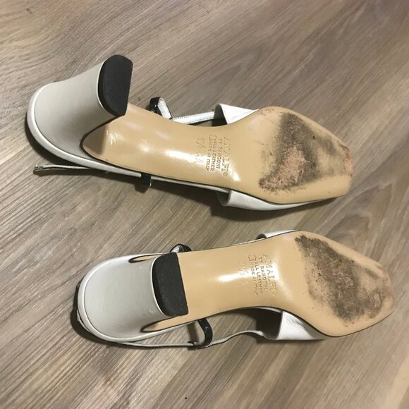 Amalfi Ladies Black And White Leather Shoe Size 9.5 - Picture 6 of 6